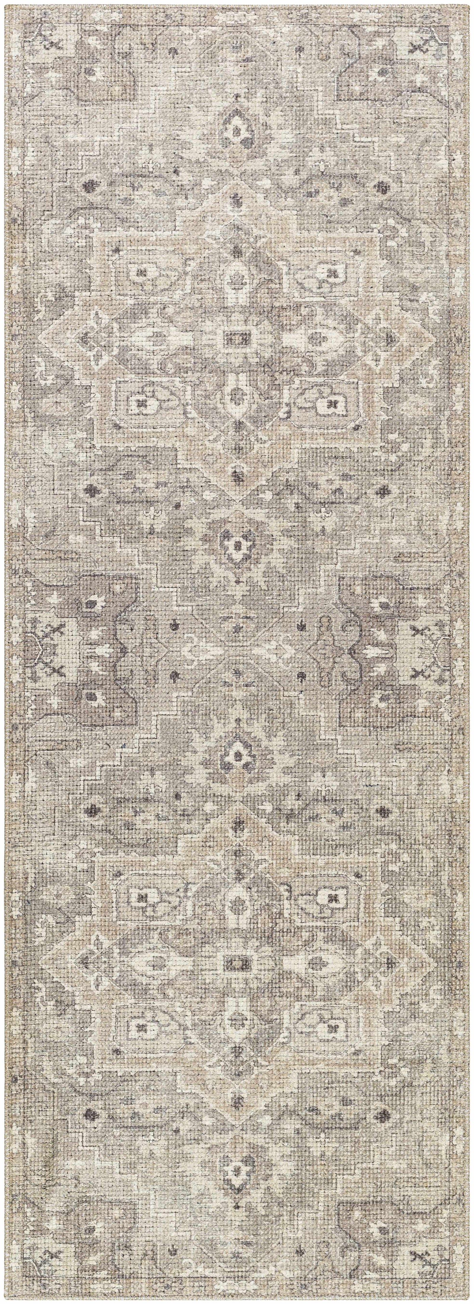 Elle Medallion Light Gray 7ft Runner Rug - Livabliss x Becki Owens