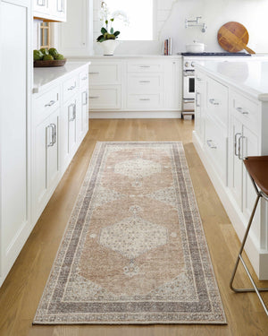 Lila Medallion Tan 7ft Runner Rug - Livabliss x Becki Owens