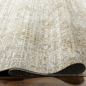 Margaret Damask Sage & Gray Washable 7ft Runner Rug - Livabliss x Becki Owens