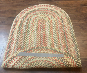 Braided American Oval Rug 3x5, Multicolor, Hand Braided