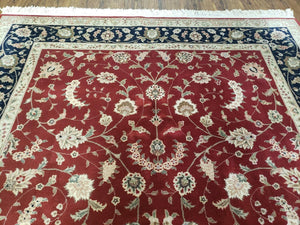 6' X 9' Vintage Fine Oriental Floral Handmade Wool Rug Vegetable Dyes Red Nice