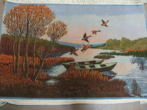 2' X 3' Vintage Handmade Pakistan Pictorial Rug Carpet Scenery Bird Tree Wow