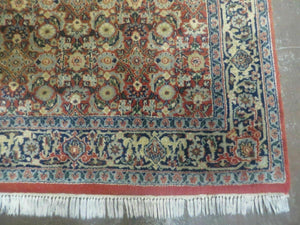 4' X 6' vintage Handmade India Amritsar Floral Oriental Wool Rug Organic Nice