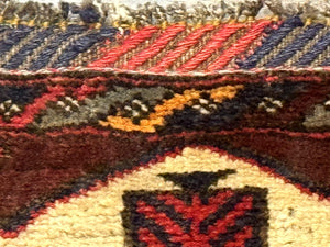 Small Persian Baluchi Tribal Rug, Tan, Handmade