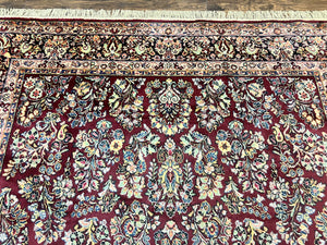 Karastan Rug 9x12 Red Sarouk #785, Wool Karastan Carpet, Discontinued Vintage, Original 700 Series, Karastan Area Rug