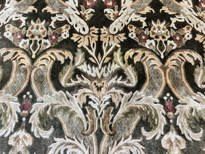 Tibetan Rug 8x10, European Design, Floral, Green, Handmade, Wool, Nepali Rug