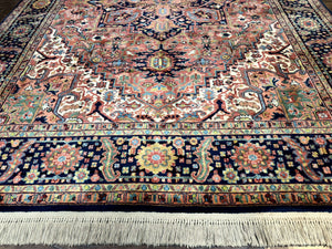 8.8 x 12 Karastan Heriz Rug #726, Vintage Wool Discontinued Carpet, Original 700 Series