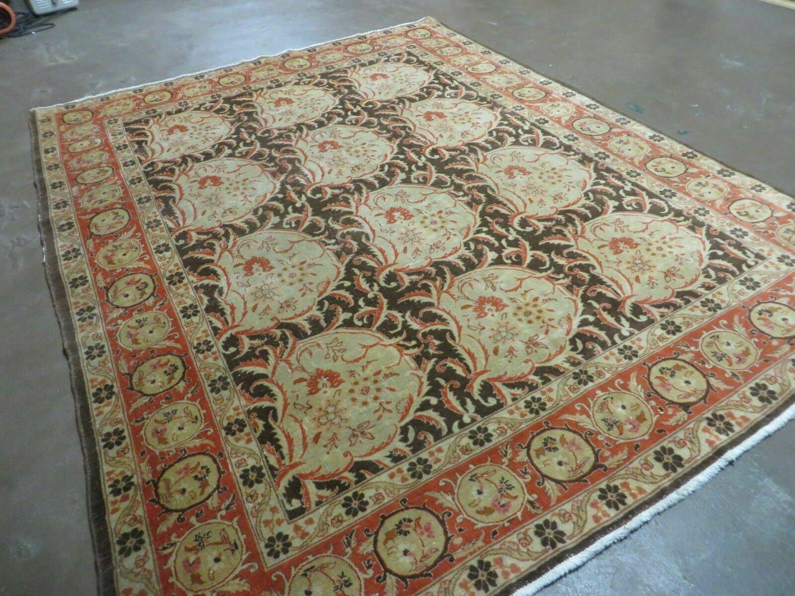 6' X 8' Vintage Handmade Pakistan Floral Oriental Wool Rug Details Organic Nice