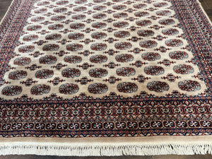 Karastan Rug 8.2 x 11.6 Beige Bokhara, Wool Pile, Vintage Discontinued Karastan Area Rug, Belgium Power Loomed Rug