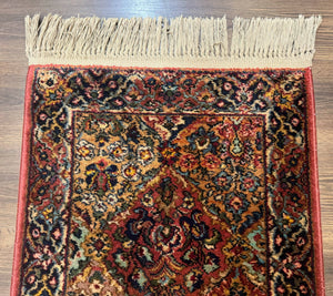 Karastan Rug 2x4 Multicolor Panel Kirman #717, Original 700 Series, Wool Pile Vintage Discontinued