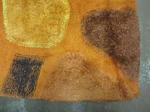 4' X 6' Modern Handmade Hooked Rug Wool Abstract Nice