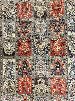 Couristan Rug 8x11, Belgium Power Loomed Carpet, Vintage Wool Oriental Rug, Multicolor Panel Design, 8 x 11 Room Sized Rug
