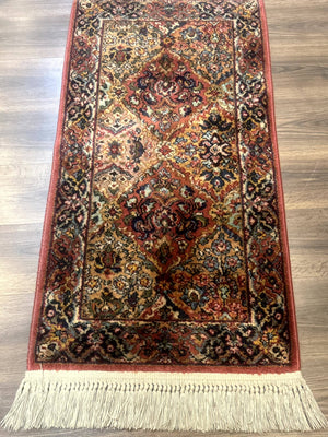 Karastan Rug 2x4 Multicolor Panel Kirman #717, Original 700 Series, Wool Pile Vintage Discontinued