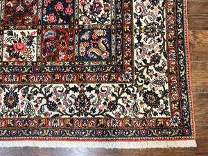 Persian Bakhtiari Rug 10x14, Multicolor Khesti Panel Design