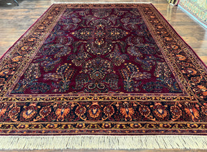 Antique Karastan Rug 8.6 x 12, Wool Pile, Vintage Discontinued Karastan Sarouk Lanamar