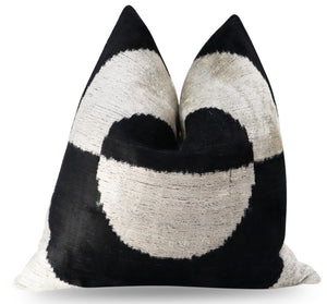 Canvello Abstract Black White  Pillows With Luxury Decorative Cover - 16x16 in