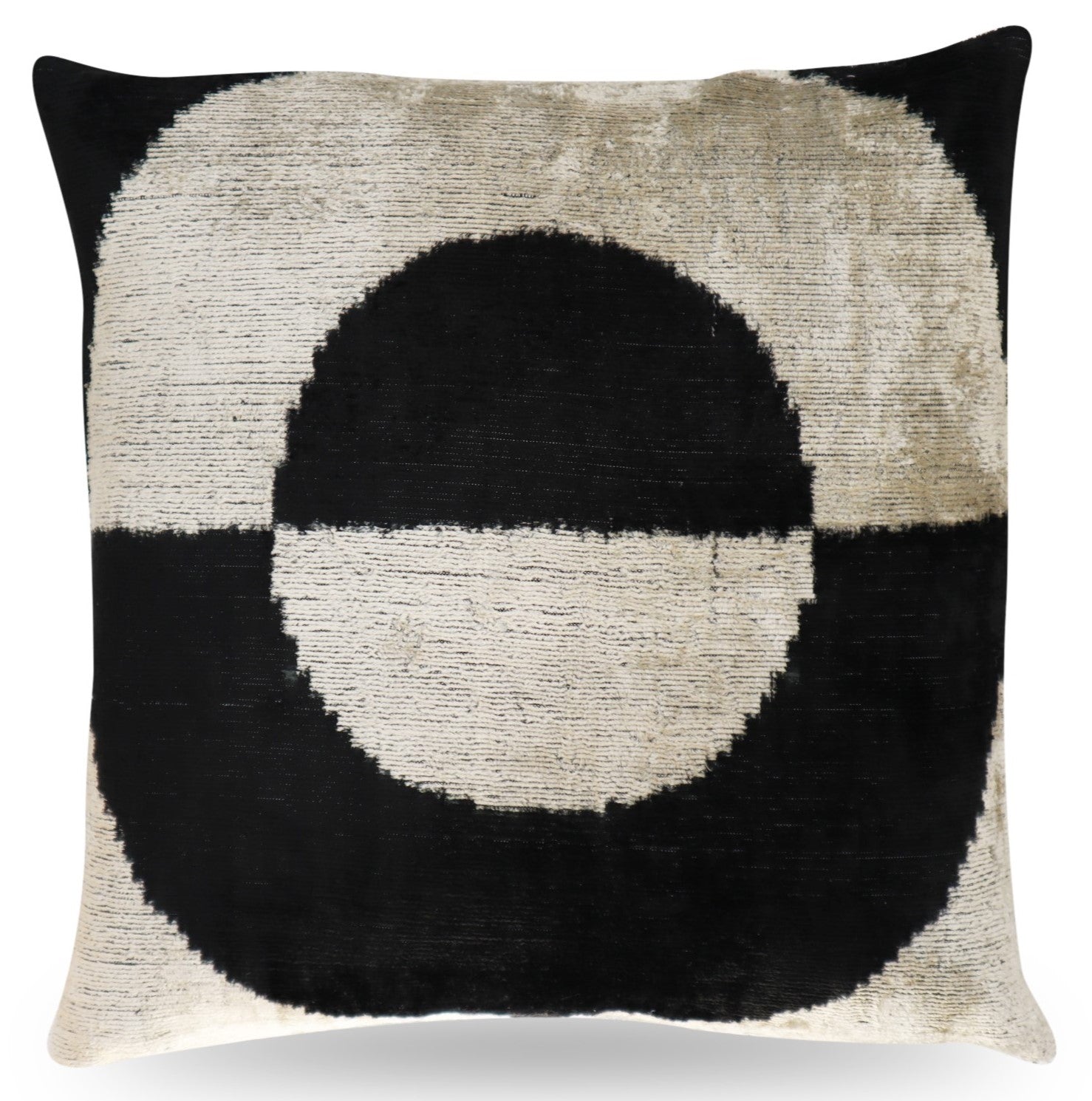 Canvello Abstract Black White  Pillows With Luxury Decorative Cover - 16x16 in