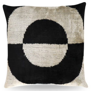 Canvello Abstract Black White  Pillows With Luxury Decorative Cover - 16x16 in