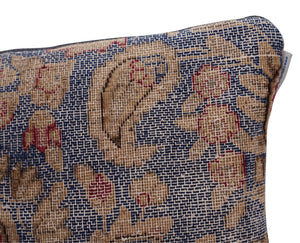 Canvello Antique Blue And Brown Pillows For Living Room - 16"x16"
