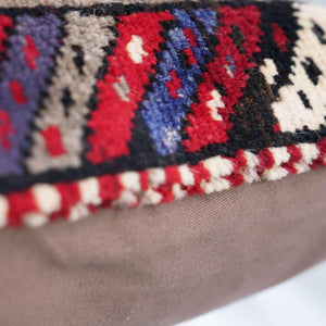 Canvello Antique Handmade Rug Red Cushion - 14"x14"