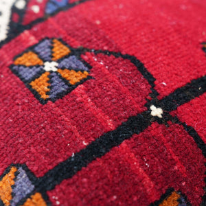 Canvello Antique Handmade Rug Red Cushion - 14"x14"