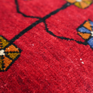 Canvello Antique Handmade Rug Red Cushions - 14"x14"
