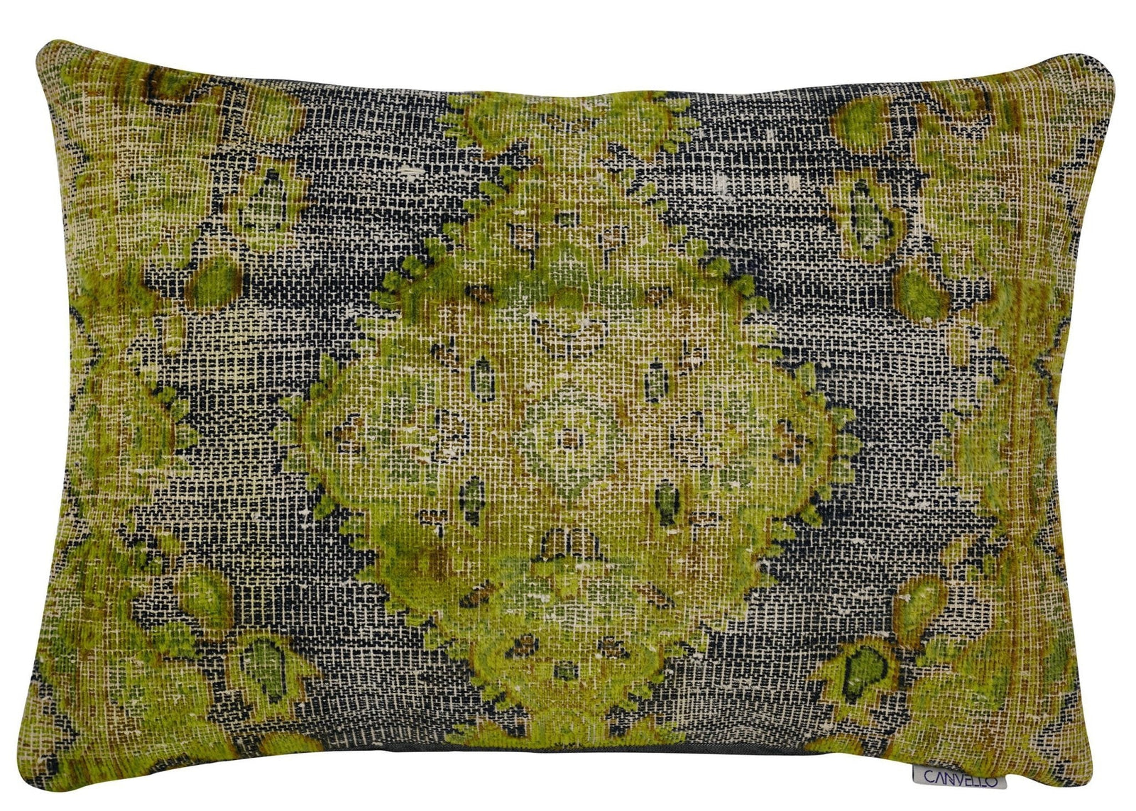 Canvello Antique Olive Green Throw Pillows - 16"x24"