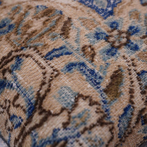 Canvello Antique Rug Blue And Brown Throw Pillows - 18"x18"