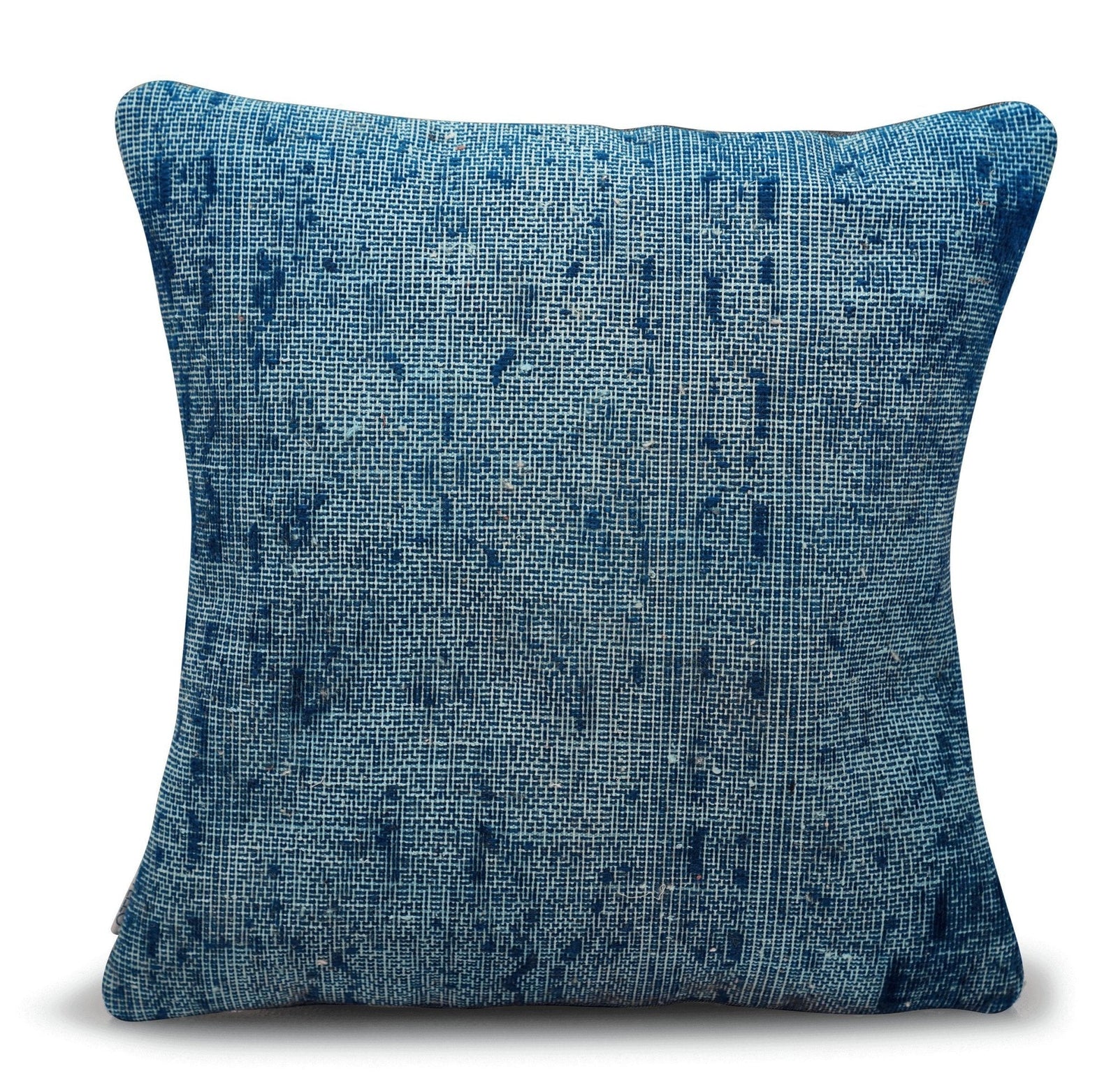 Canvello Antique Rug Dark Blue Throw Pillow - 18"x18"