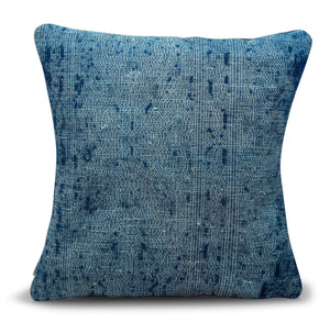 Canvello Antique Rug Dark Blue Throw Pillow - 18"x18"