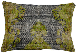 Canvello Antique Rug Olive Green Pillows - 16"x24"