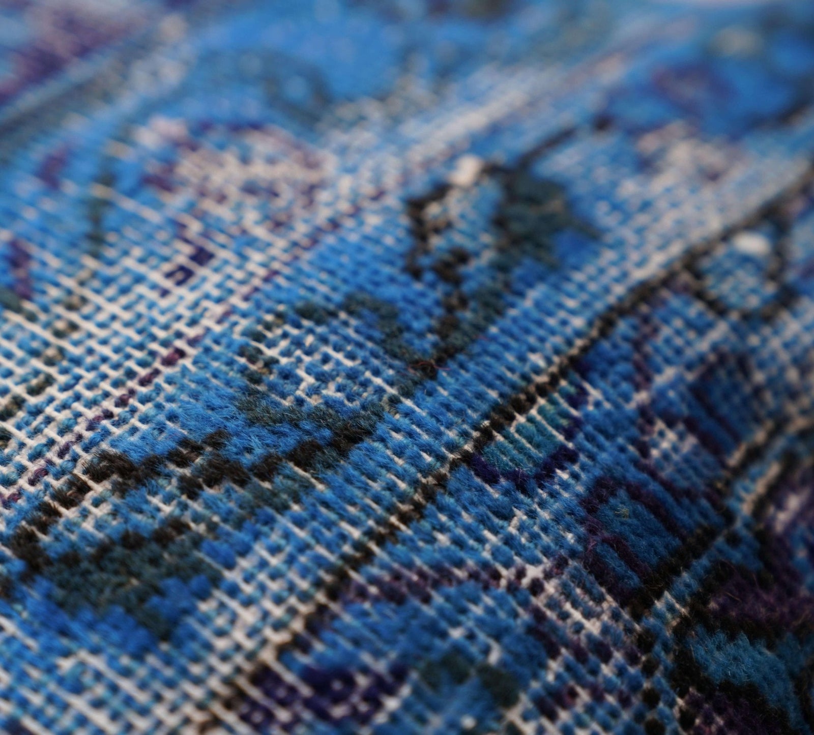 Canvello Antique Rug Royal Blue Throw Pillows - 16"x16"
