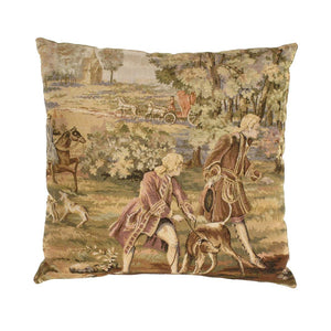 Canvello Beautiful Cushion with Antique Tapestry Design - 16' X 16'