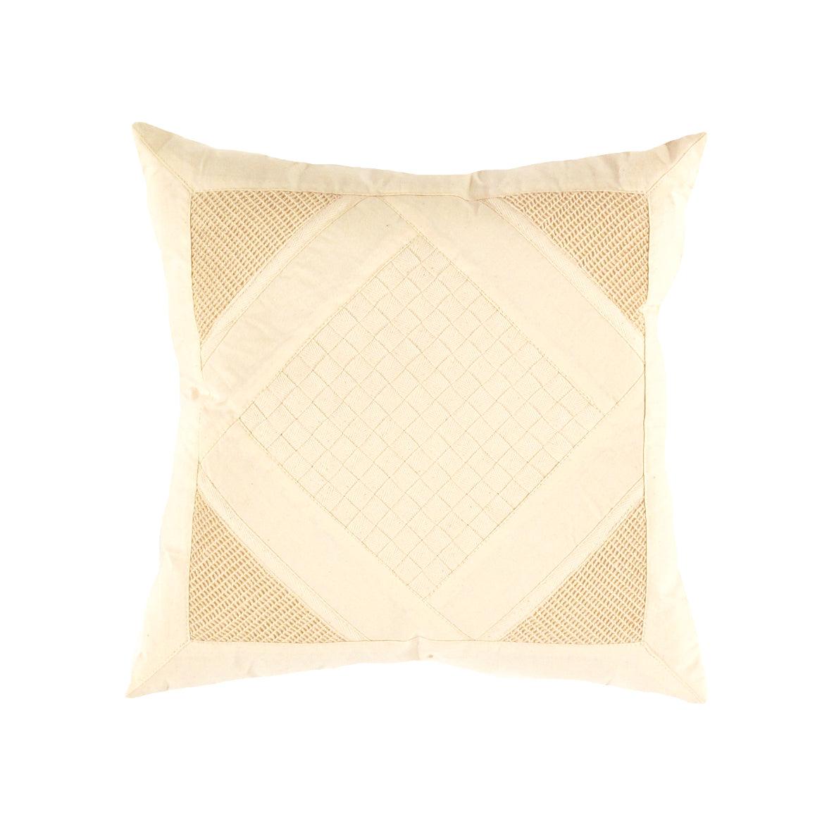 Canvello Beige Pure Cotton Pillow - 16"
