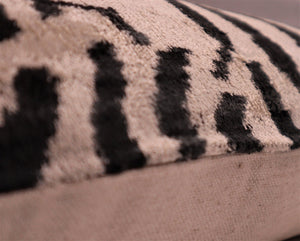 Canvello Black And Beige Tiger Print Throw Pillows | 16 x 24 in (40 x 60 cm)
