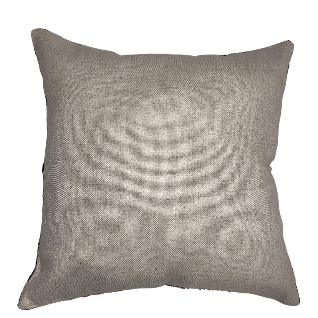 Canvello Black Dot Velvet Turkish Pillow - 16'' X 16''