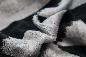Canvello Black White Handmade 16x24 Silk Velvet Pillow, Organic Veg Dyed, Down/Feather Filled