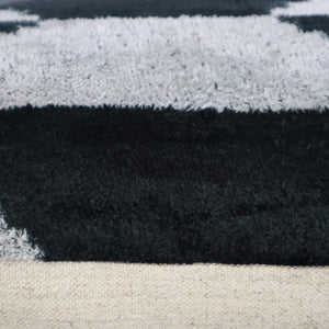 Canvello Black White Handmade 16x24 Silk Velvet Pillow, Organic Veg Dyed, Down/Feather Filled