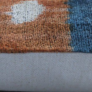 Canvello Blue And Brown Pillows For Living Room - 16x16 inch