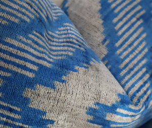 Canvello Blue And White Chevron Pillows For Couch - 16x24 in