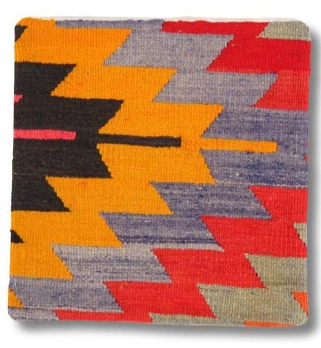 Canvello Canvello Vintage Turkish Hand Knotted Throw Pillow - 16"x16"