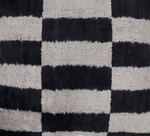 Canvello Decorative Black And White Lumbar Pillow | 16 x 16 in (40 x 40 cm)