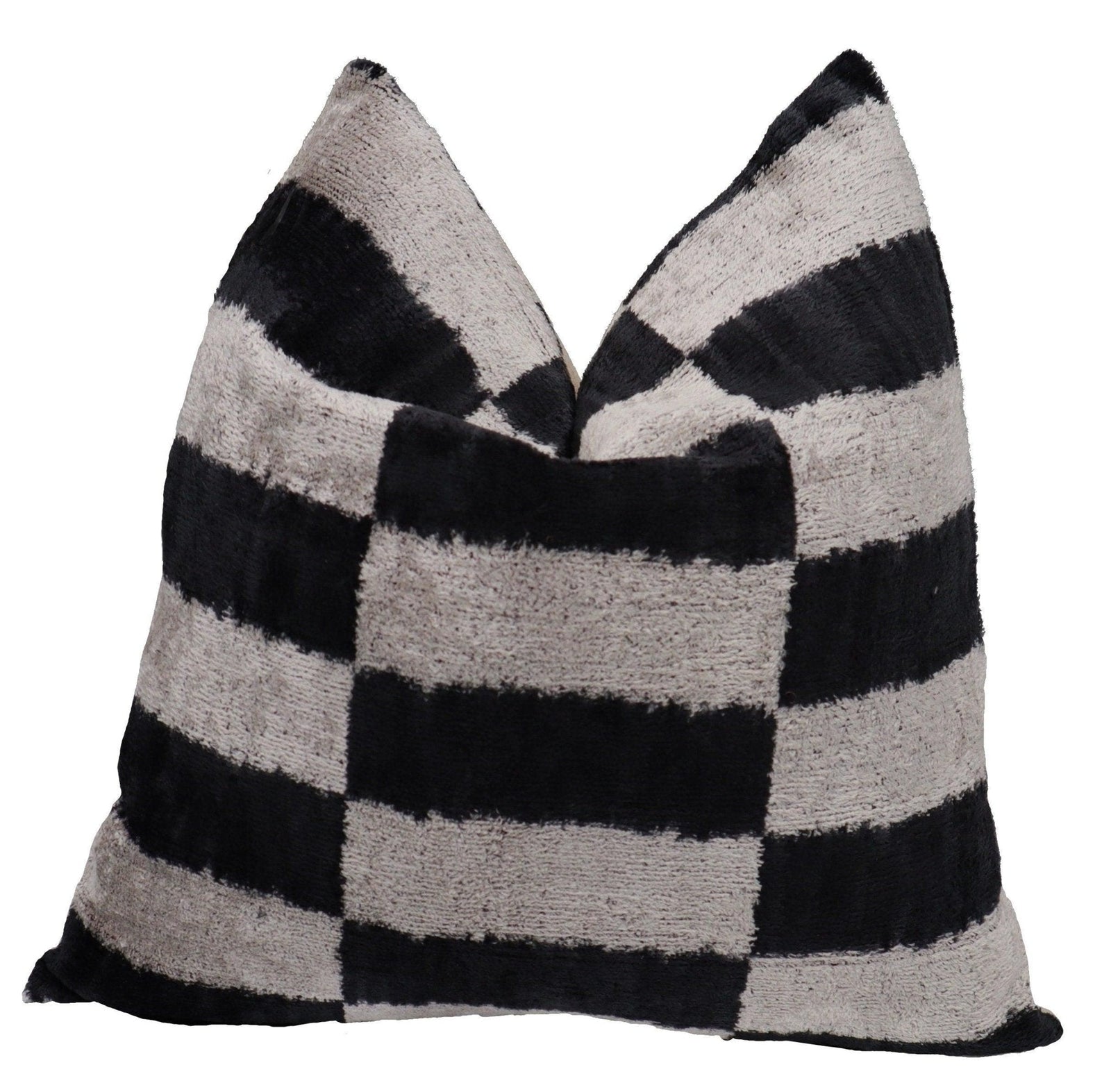 Canvello Decorative Black And White Lumbar Pillow | 16 x 16 in (40 x 40 cm)