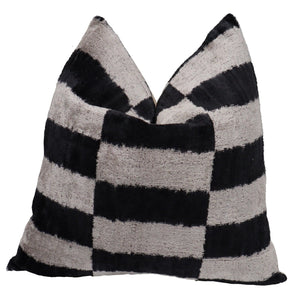 Canvello Decorative Black And White Lumbar Pillow | 16 x 16 in (40 x 40 cm)