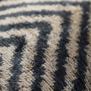Canvello Decorative Black Ivory Chevron Throw Pillow Down Feather Filled - 16x16 in