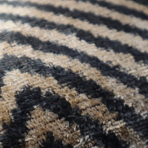Canvello Decorative Black Ivory Chevron Throw Pillow Down Feather Filled - 16x16 in