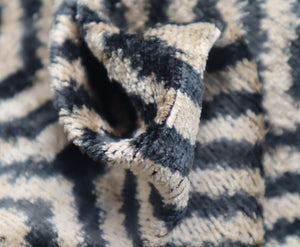 Canvello Decorative Black Ivory Chevron Throw Pillow Down Feather Filled - 16x16 in