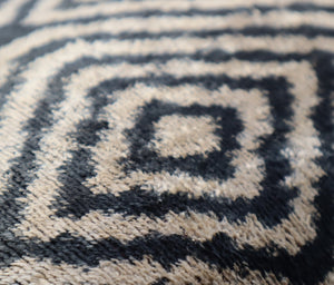 Canvello Decorative Black Ivory Chevron Throw Pillow Down Feather Filled - 16x24 in
