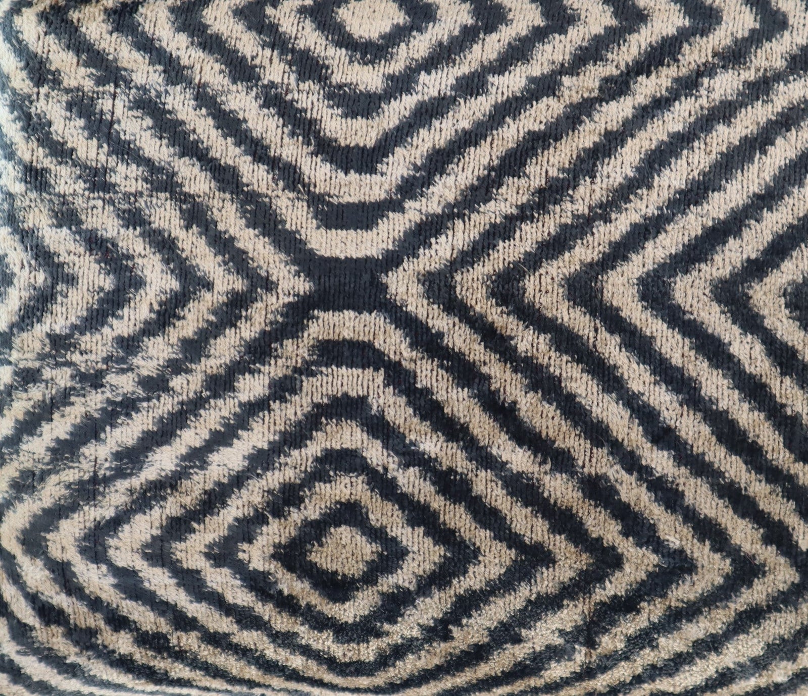 Canvello Decorative Black Ivory Chevron Throw Pillow Down Feather Filled - 16x24 in