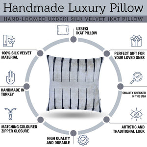 Canvello Decorative Black & White Pillow | 16x16 inch